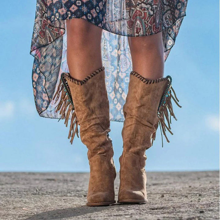 DELILAH - Bohemian Style Western Boots