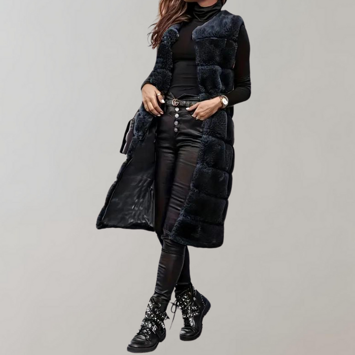 Stylish Long Winter Jacket Vest for Women by Haika