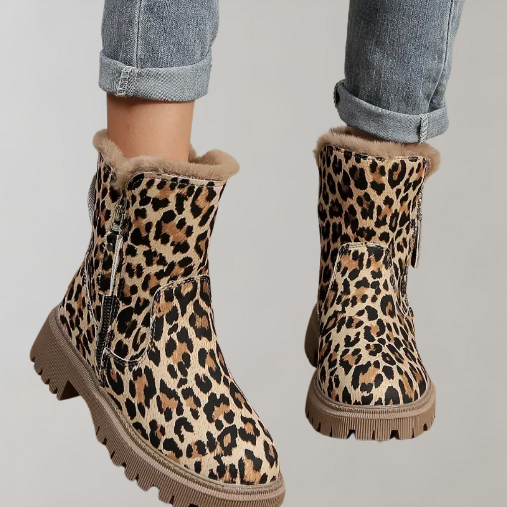 Kathy - Stylish Women's Boots with Luxury Leopard Print for a Trendy Look