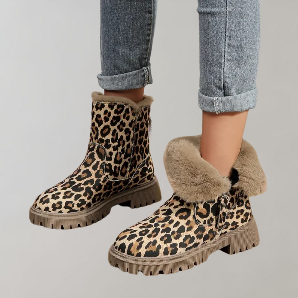 Kathy - Stylish Women's Boots with Luxury Leopard Print for a Trendy Look