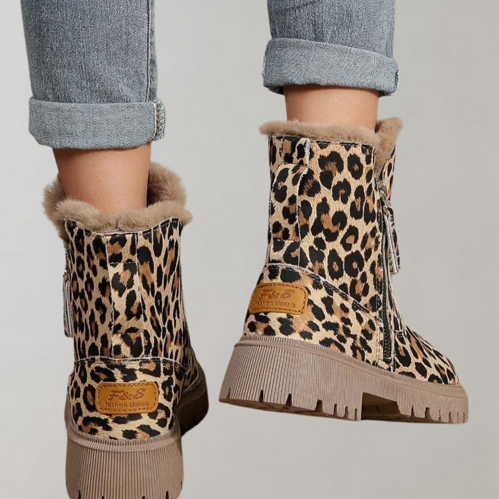 Kathy - Stylish Women's Boots with Luxury Leopard Print for a Trendy Look