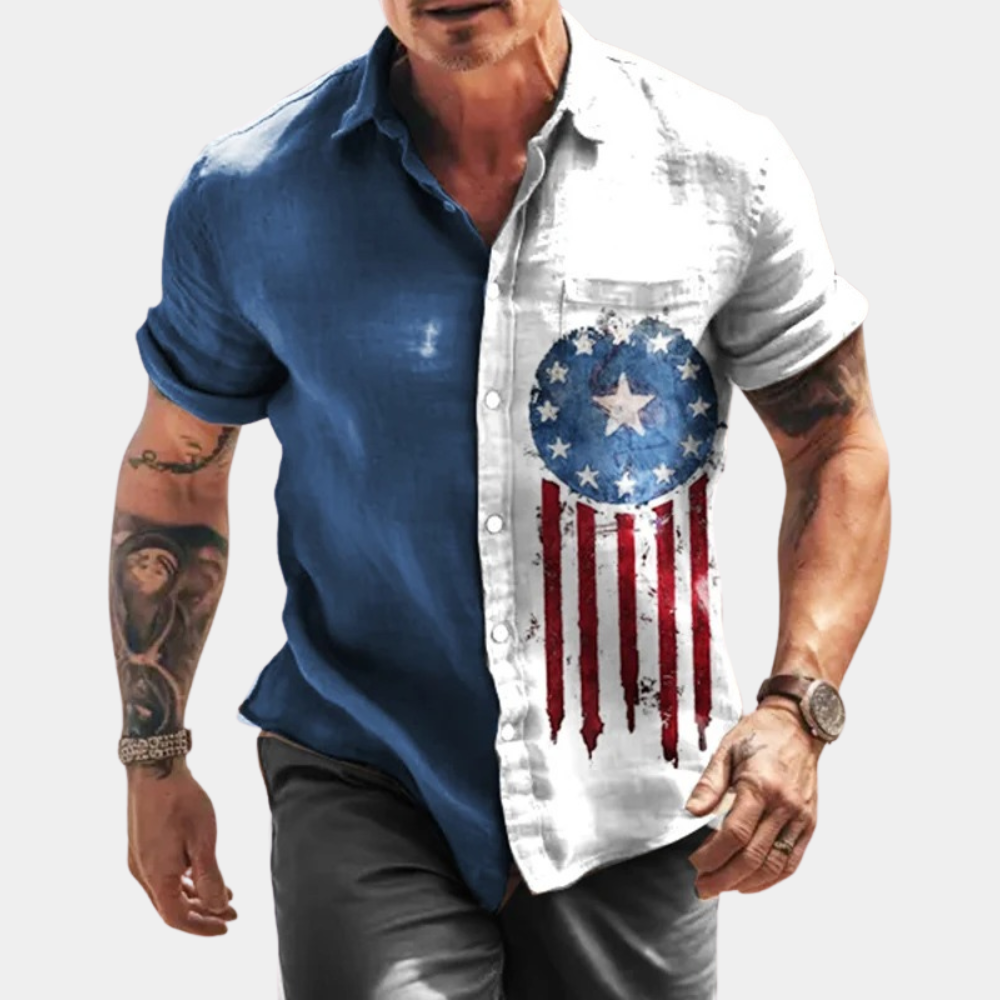 Beau - Stylish Casual Men's Half-Sleeve Shirt