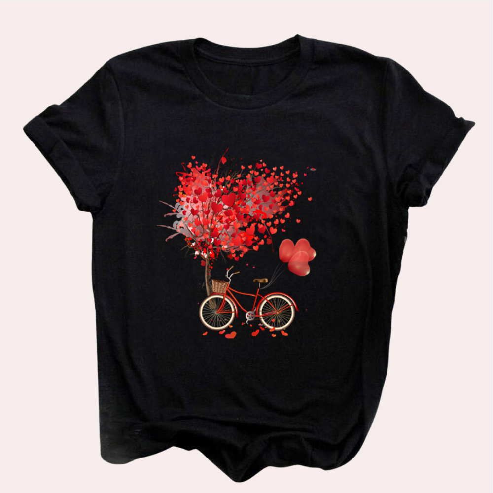 Stylish Women's T-Shirt with Eye-Catching Decorative Print by Mirielle