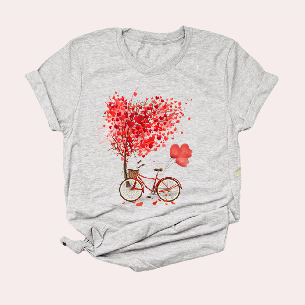 Stylish Women's T-Shirt with Eye-Catching Decorative Print by Mirielle