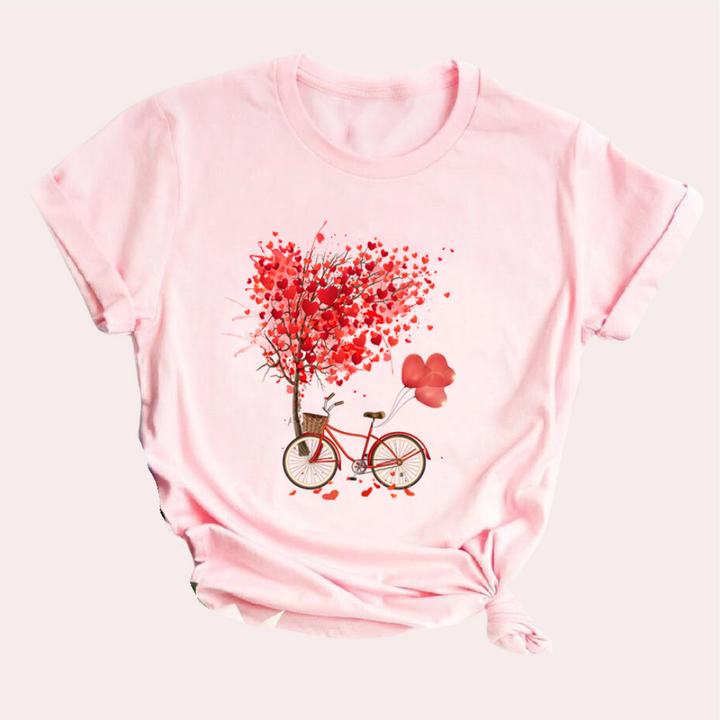 Stylish Women's T-Shirt with Eye-Catching Decorative Print by Mirielle