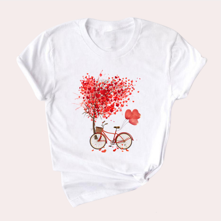 Stylish Women's T-Shirt with Eye-Catching Decorative Print by Mirielle