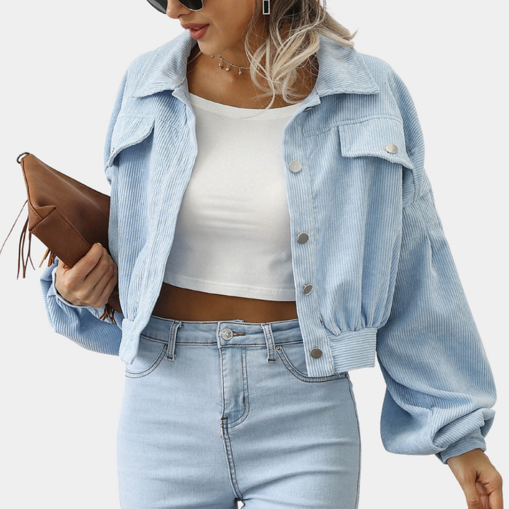 Roksana - Trendy ribbed women's jacket for a stylish look