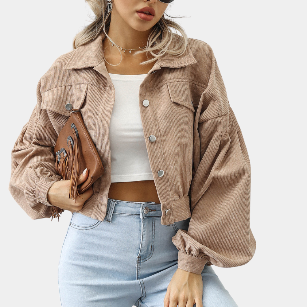 Roksana - Trendy ribbed women's jacket for a stylish look