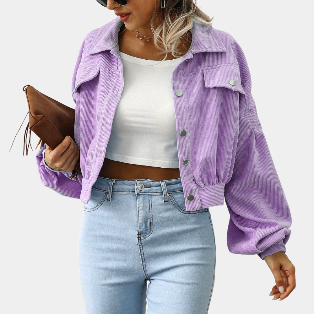 Roksana - Trendy ribbed women's jacket for a stylish look