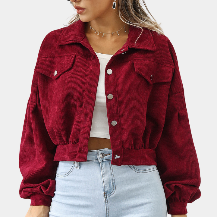 Roksana - Trendy ribbed women's jacket for a stylish look