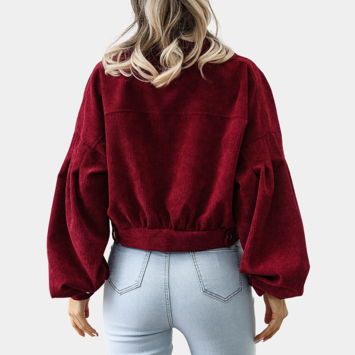 Roksana - Trendy ribbed women's jacket for a stylish look
