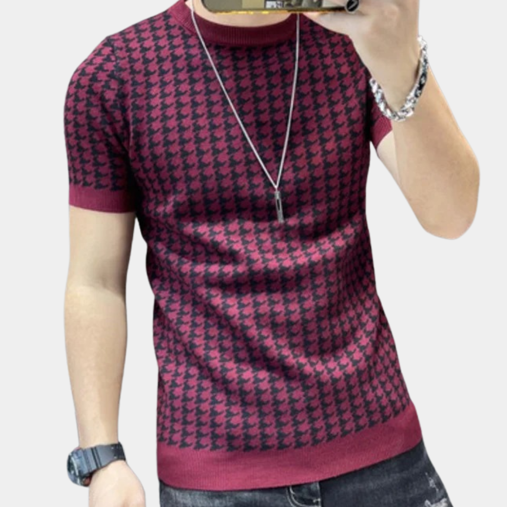 Adrianus - Stylish Men's Shirt in Houndstooth Design