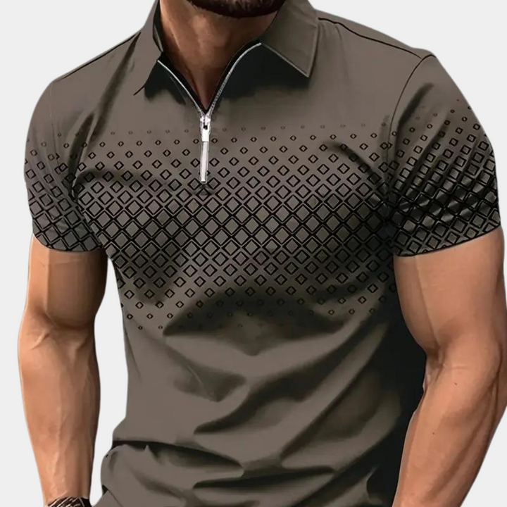 Stylish printed men's polo shirt