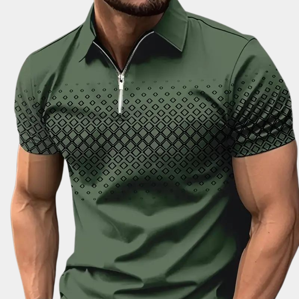 Stylish printed men's polo shirt