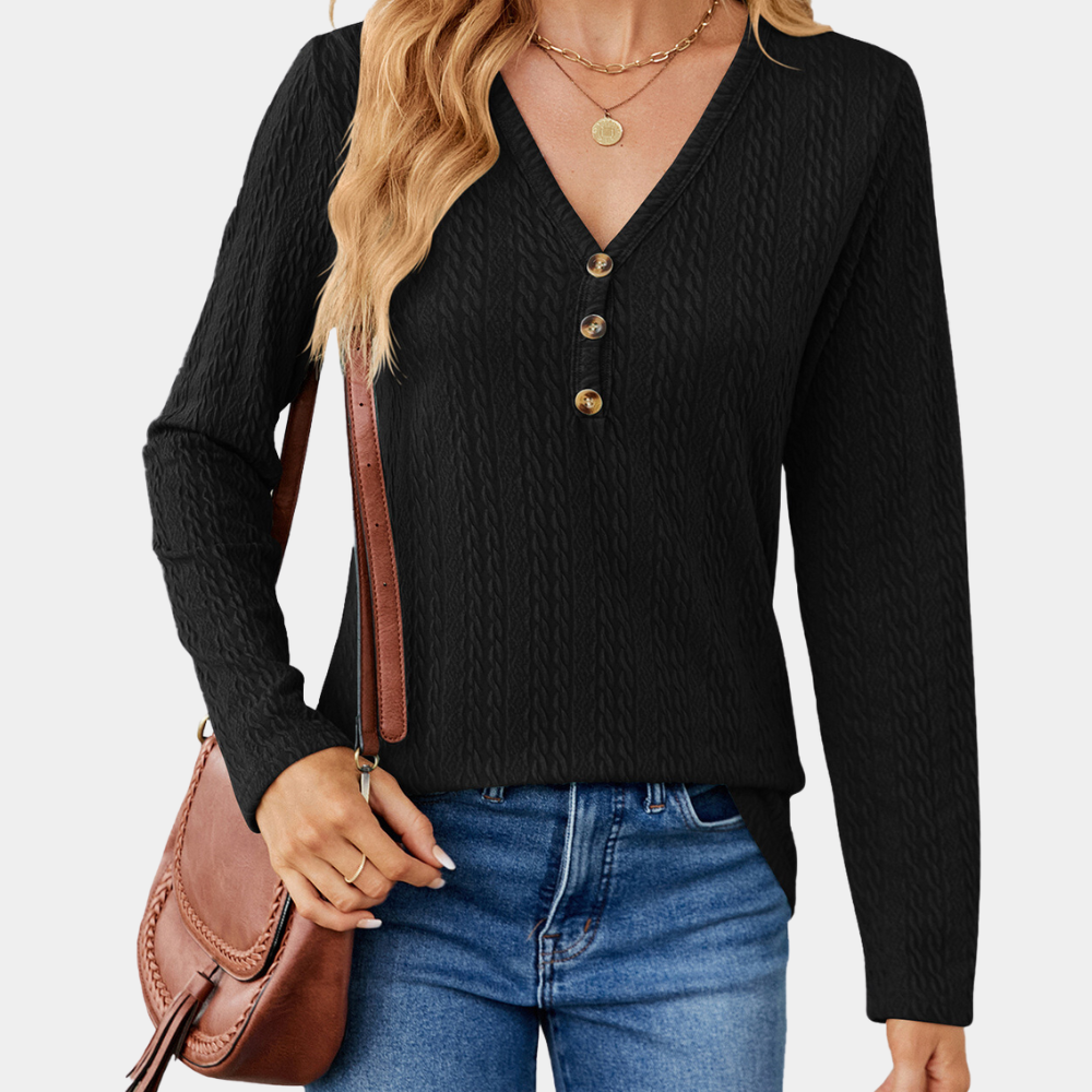 Elegant Women's Long-Sleeved Blouse