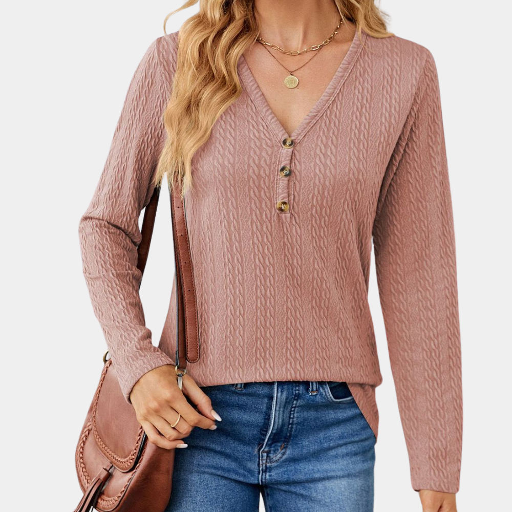 Elegant Women's Long-Sleeved Blouse