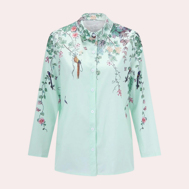 Stylish women's blouse with floral design