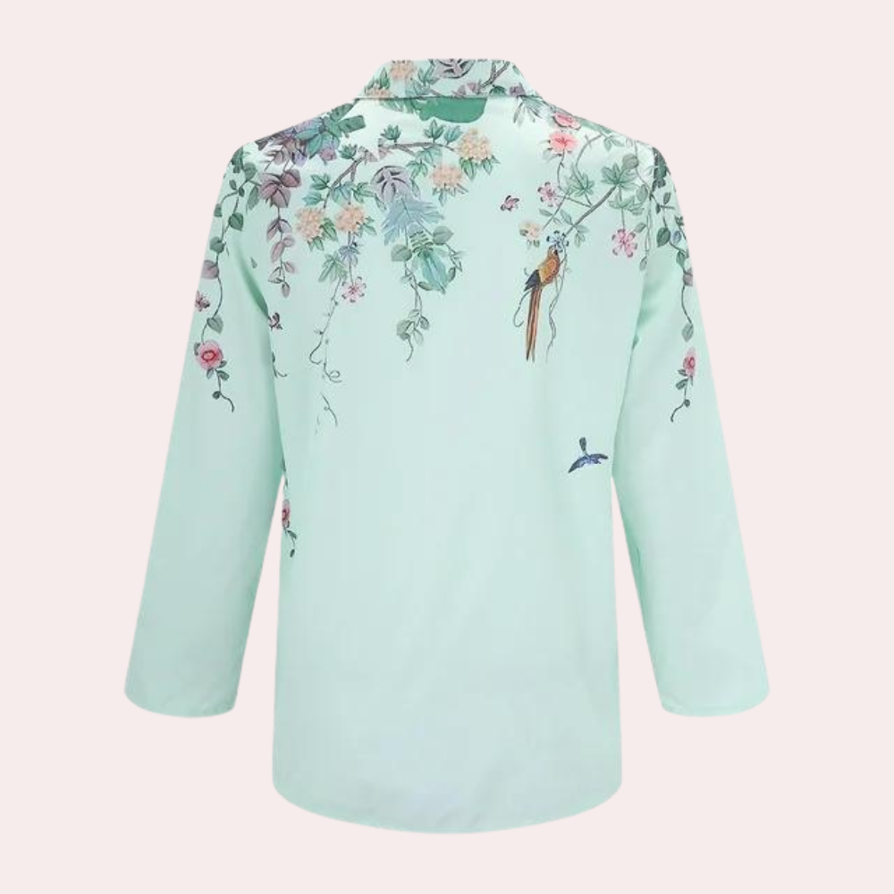 Stylish women's blouse with floral design