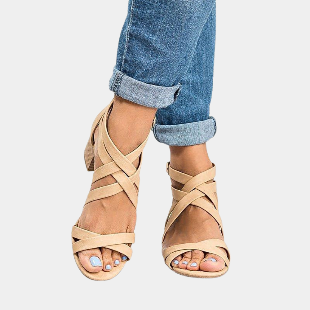 Stylish Women's Sandals with Trendy Step Height Heel