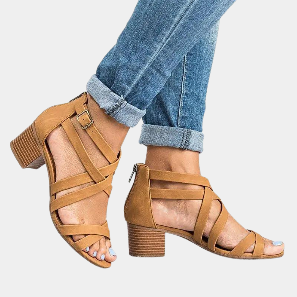 Stylish Women's Sandals with Trendy Step Height Heel