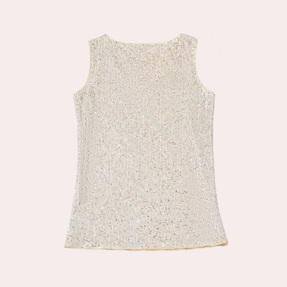 Chic women's blouse with sparkling glitter details