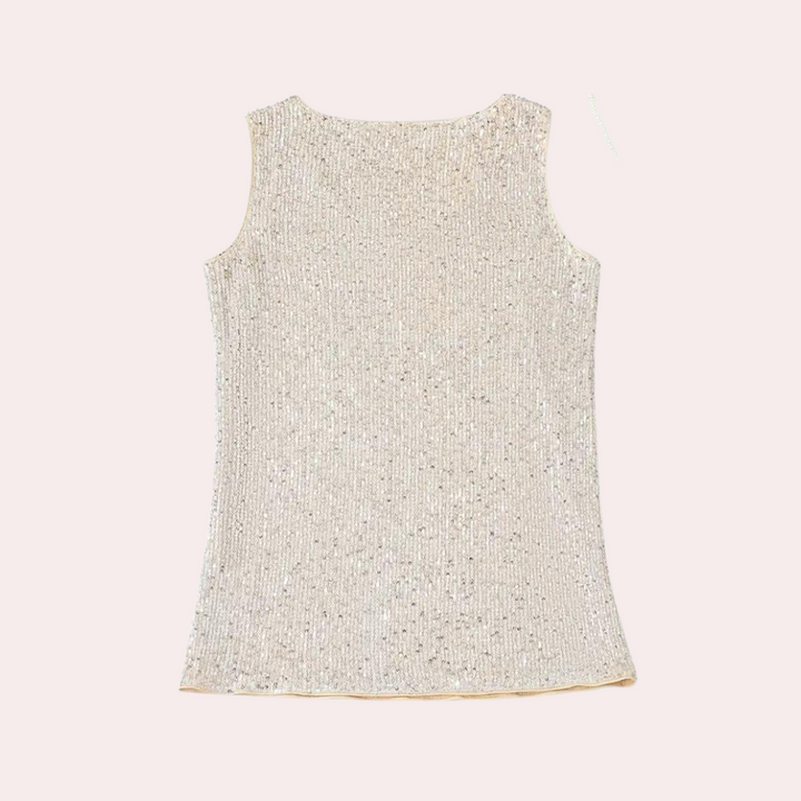 Chic women's blouse with sparkling glitter details