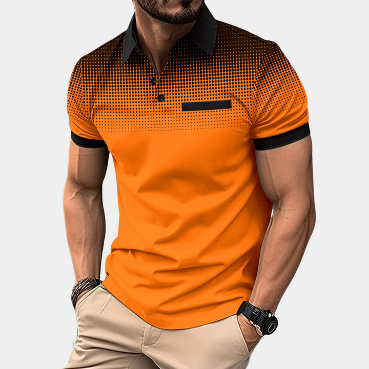 Stylish orange men's shirt for a casual look