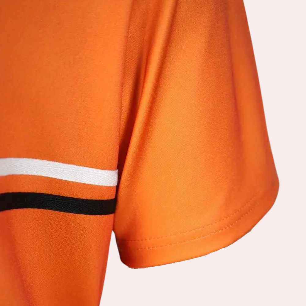 Stylish Colour Block Orange Shirt for Men