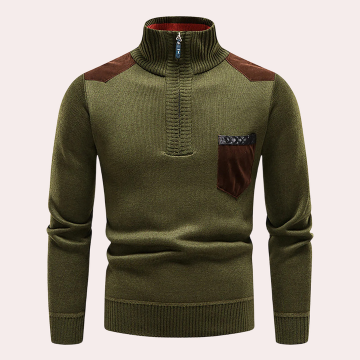 Ignatius - Timeless Elegance: Half Zip Sweater for the Contemporary Man