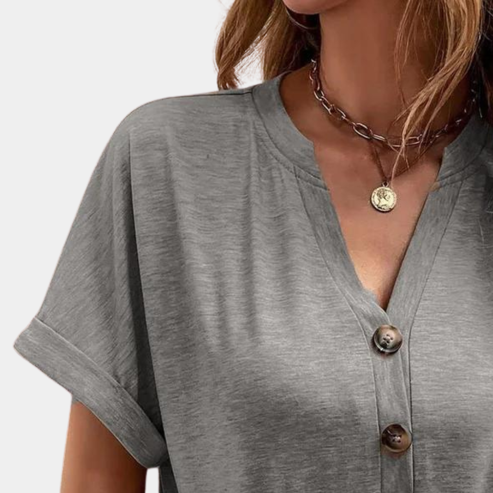 Roxane - V-neck Casual Top for Women - A perfect combination of style and comfort!