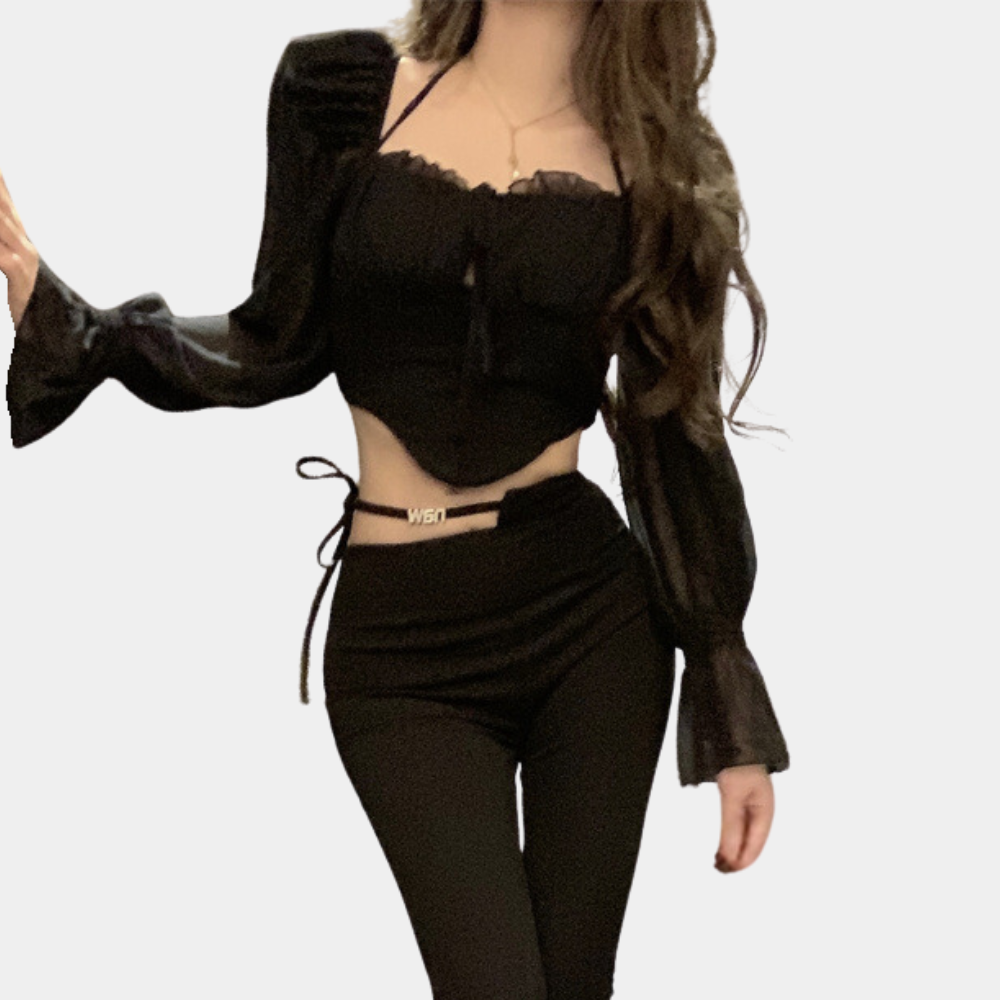 Chic Off-Shoulder Women's Crop Top - Stylish and Sexy