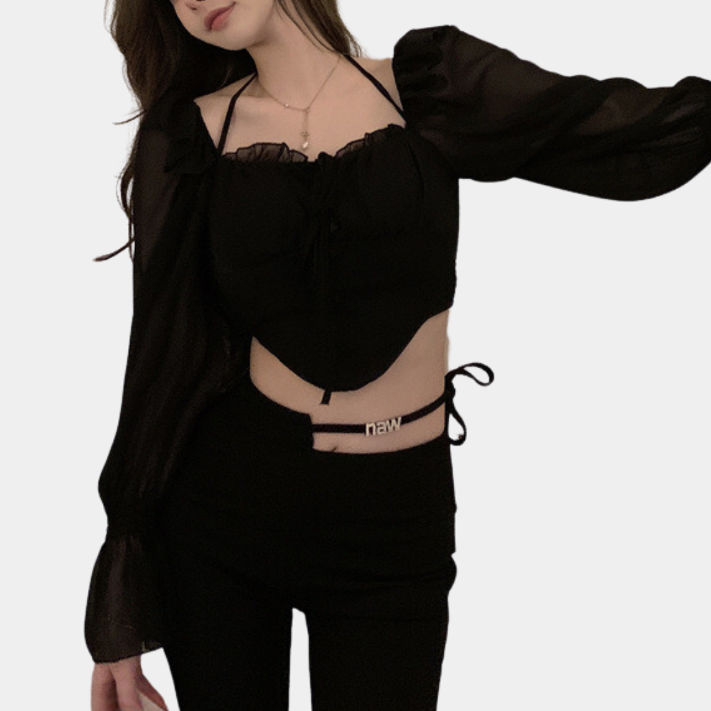 Chic Off-Shoulder Women's Crop Top - Stylish and Sexy