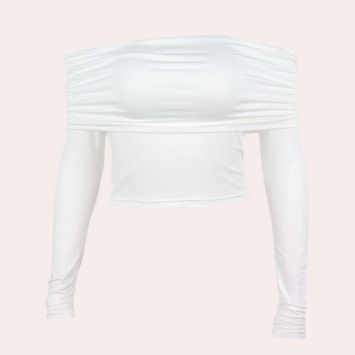 Stylish Off-Shoulder Women's Long-Sleeved Top