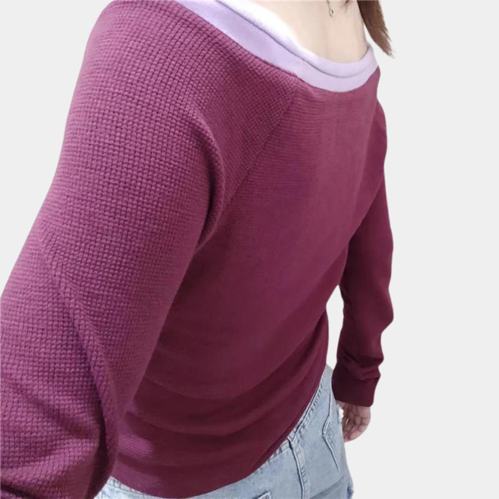 Elegant Off-Shoulder Women's Long-Sleeved Top