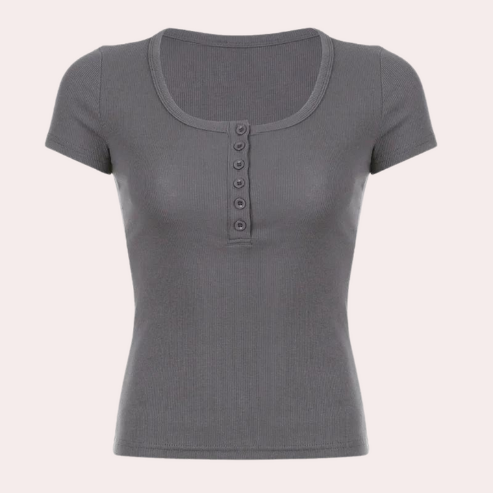 Stylish Short-Sleeved Casual Women's Top