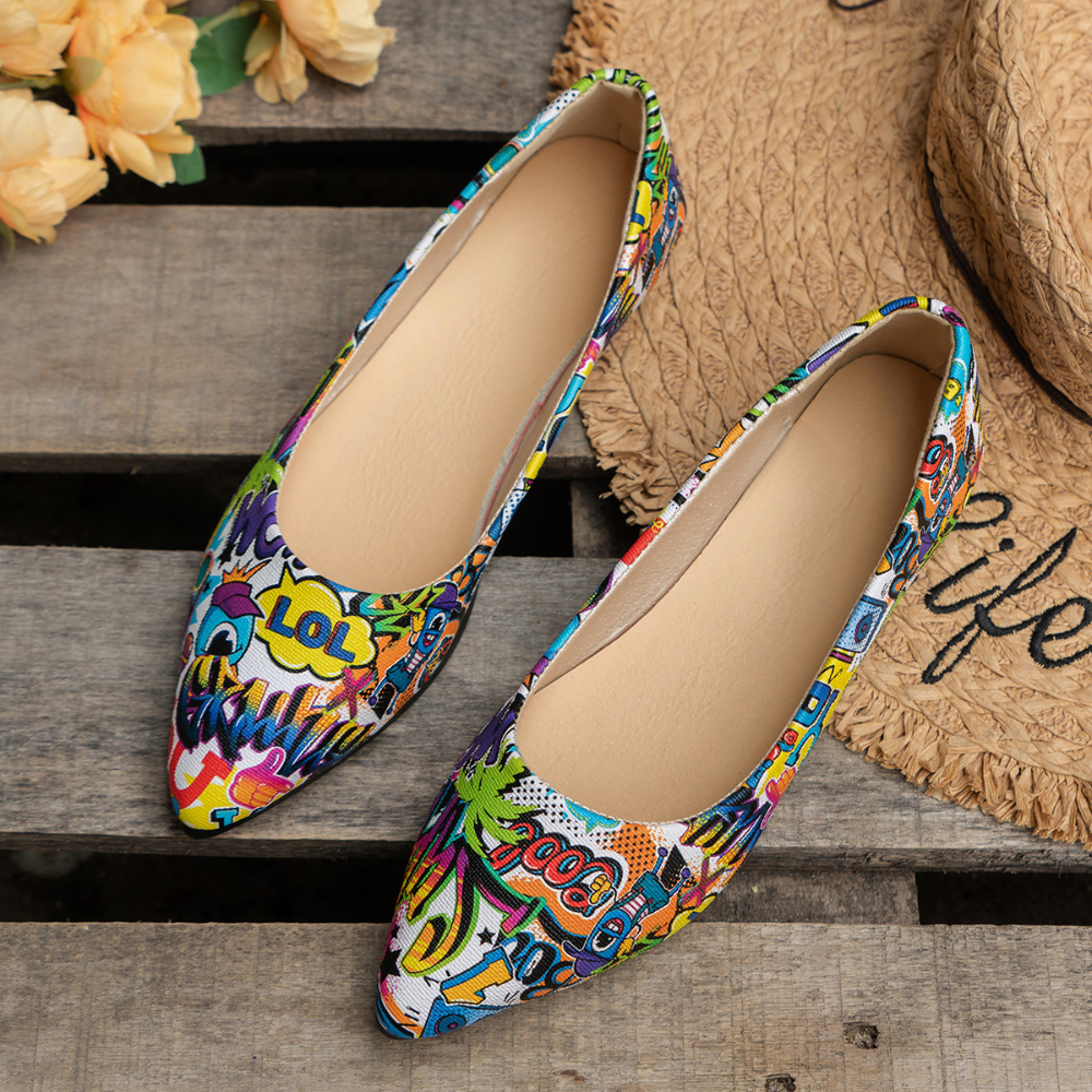 Stylish and vibrant women's flat shoes for a trendy look