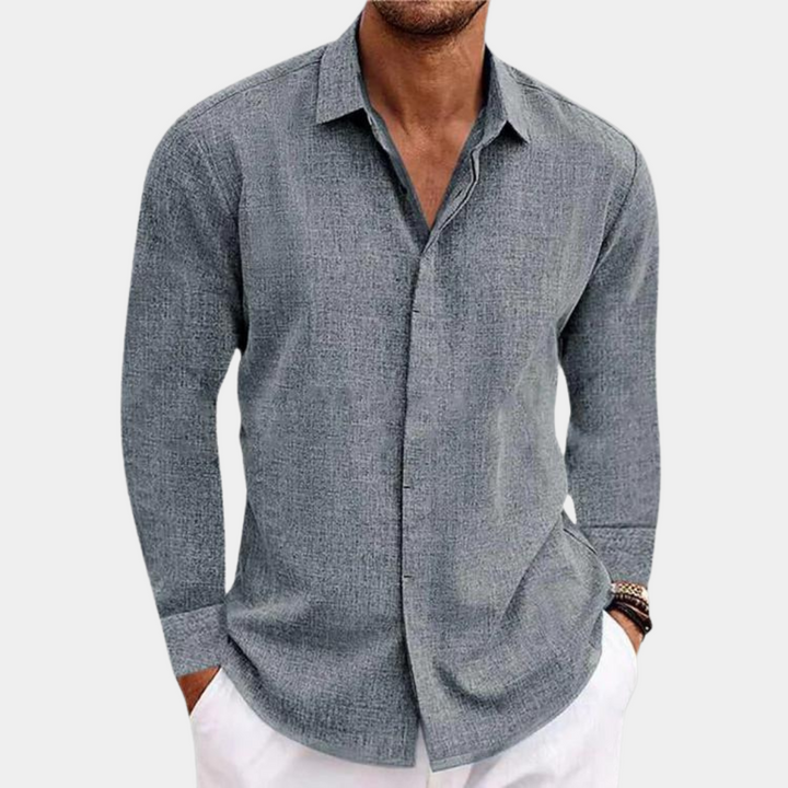 Claudio - Elegant Long-sleeved Men's Classic Style Shirt