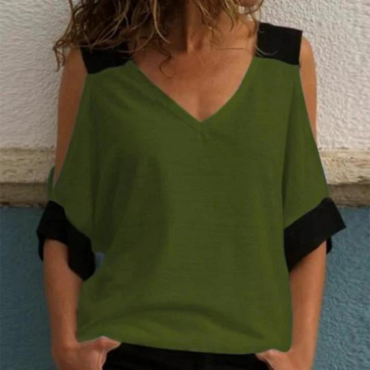 Elvira - Trendy Women's Top with Cool Shoulder Details