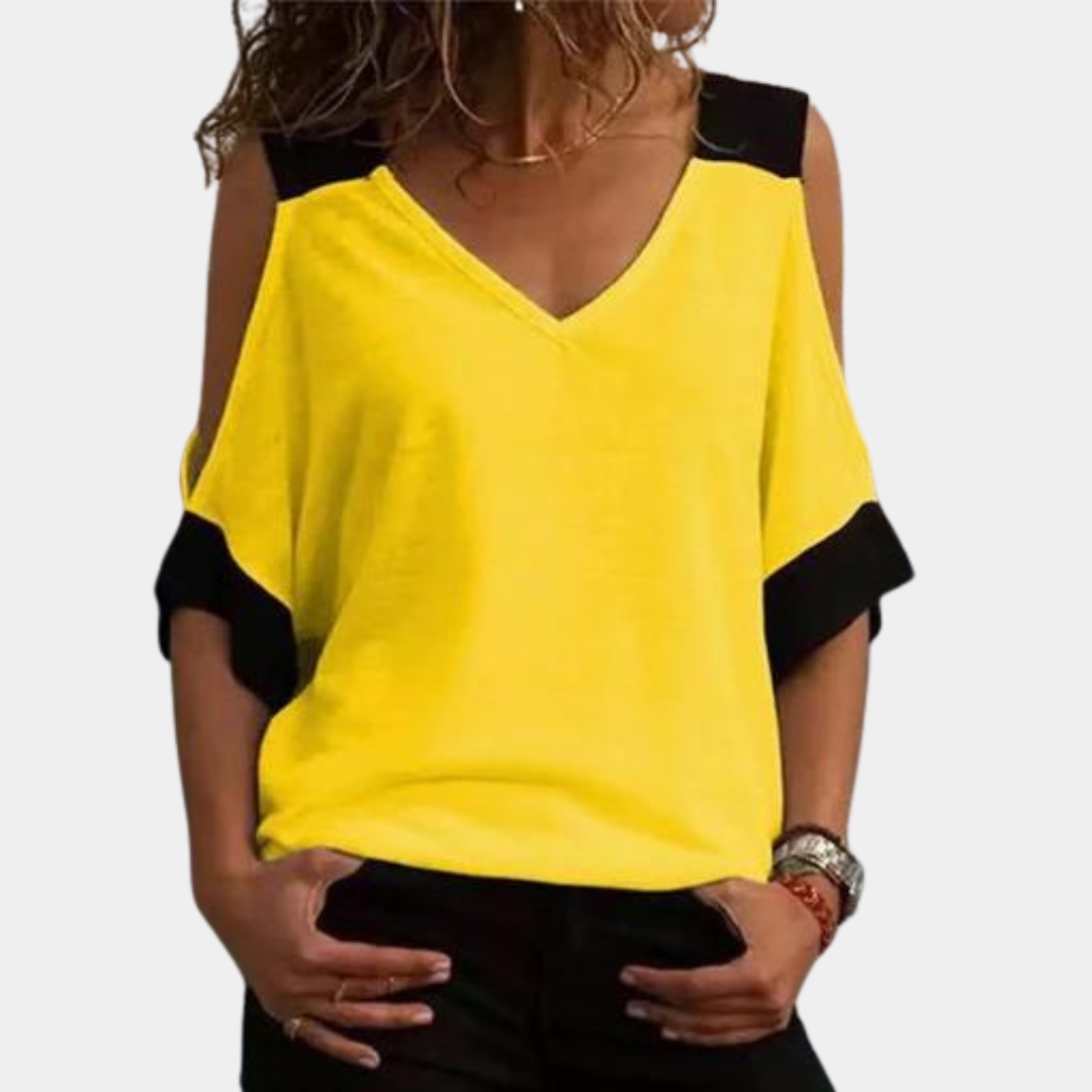 Elvira - Trendy Women's Top with Cool Shoulder Details