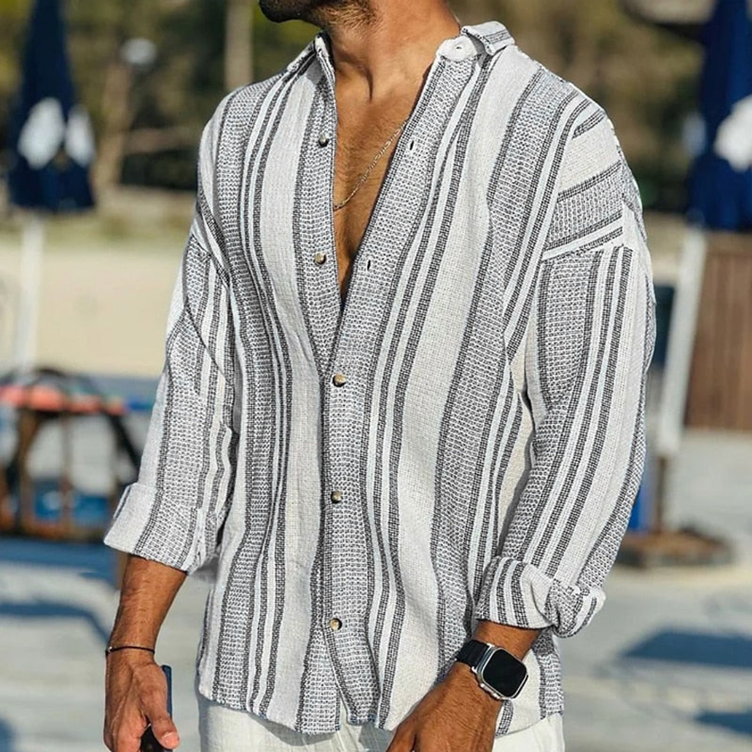 Adrian - Men's shirt with a Refreshing Coastal Breeze