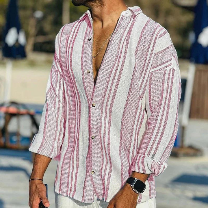 Adrian - Men's shirt with a Refreshing Coastal Breeze