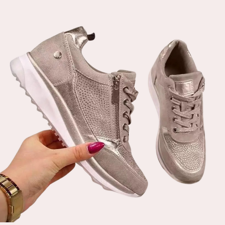 Rodica - Elegant Women's Sneakers with Trendy Zip Design