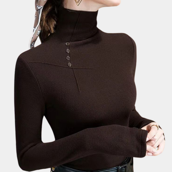 Larissa - Elegant Ladies Shirt with Chic High Neck