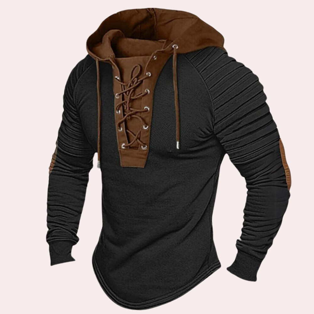 Jerico - Trendy men's sweatshirt with stylish lacing and comfortable hoodie