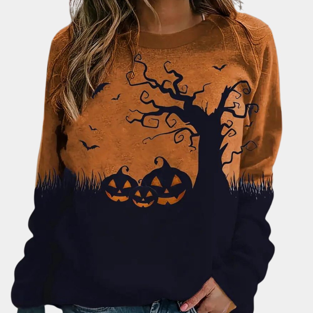 Spooktacular Elza Halloween Sweatshirt for Women