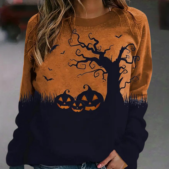 Spooktacular Elza Halloween Sweatshirt for Women