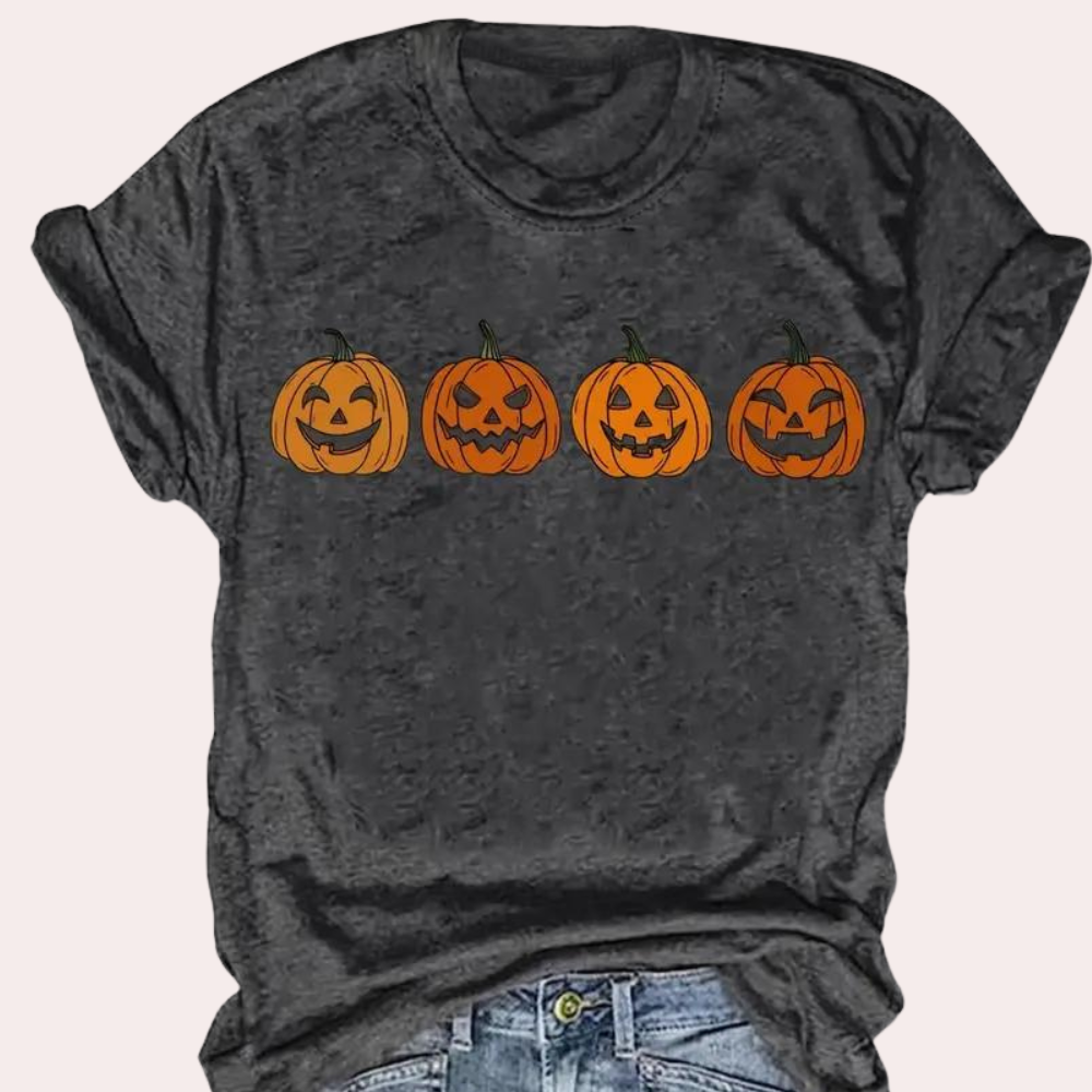 Maco - Stylish Halloween Pumpkin T-Shirt for Women