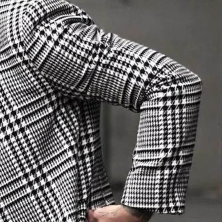 Stylish Checkered Men's Coat - CHRISTOPHER