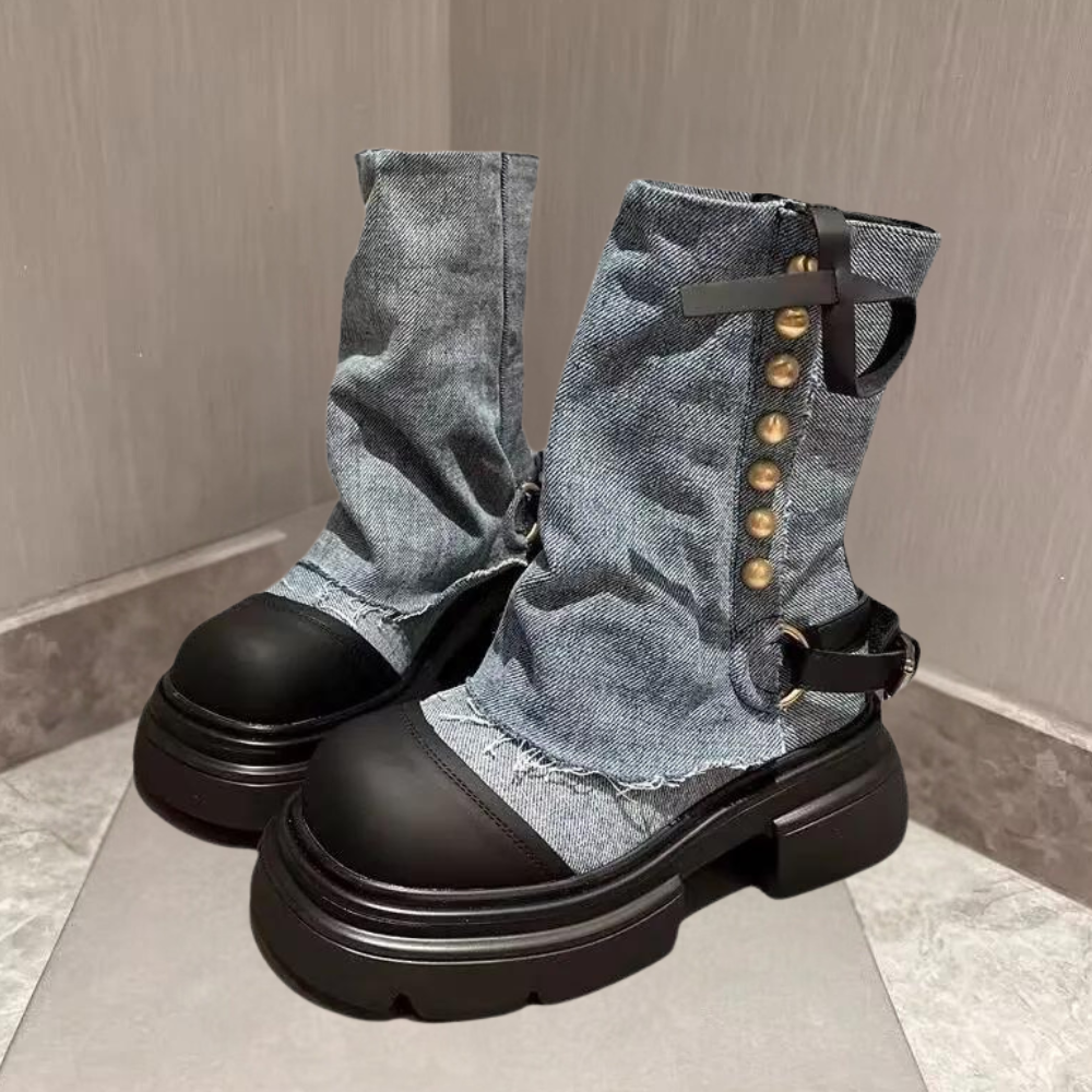 KEONA - Elegant Denim Boots for Women