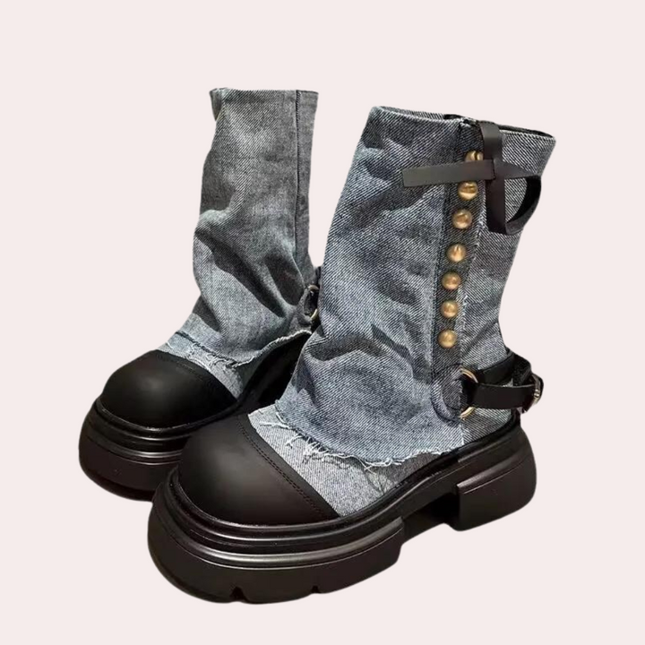 KEONA - Elegant Denim Boots for Women